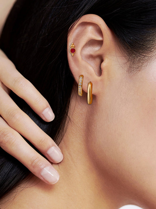 Set of 3 earrings with Bugadi