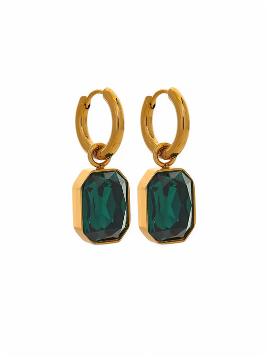 Green Stone Earrings