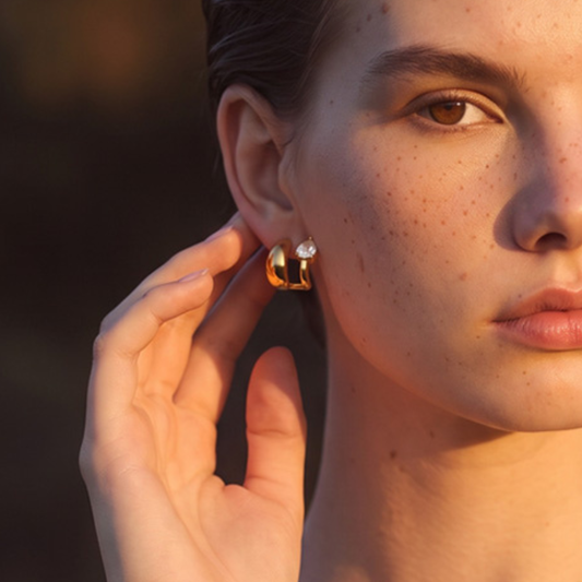 Double-Piercing illusion Earrings