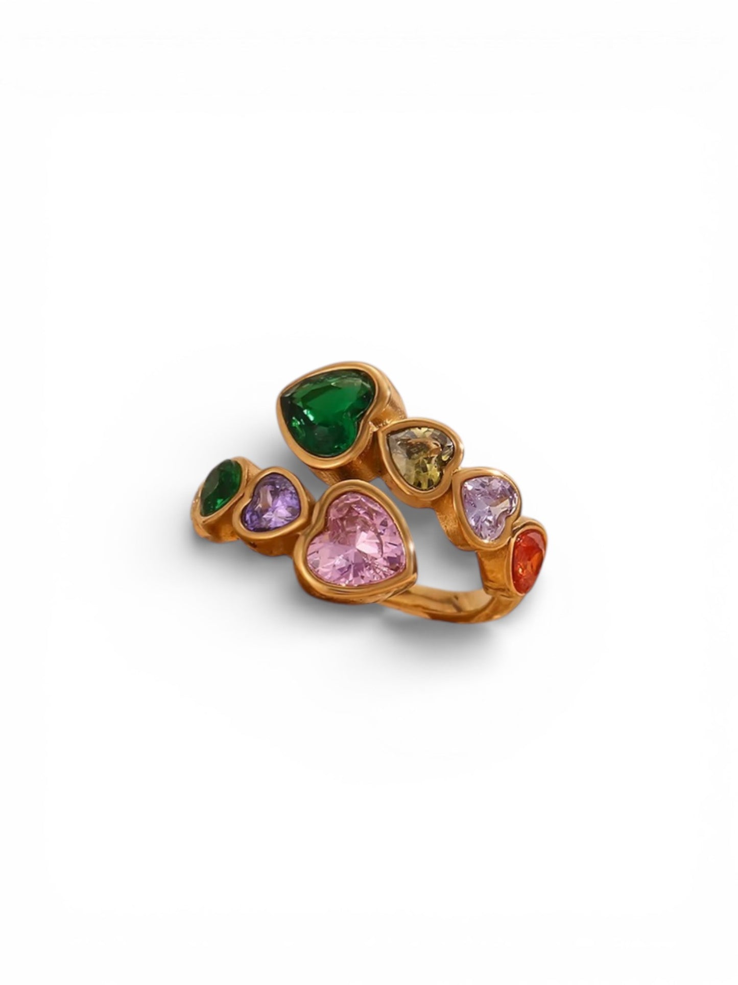 Rainbow Heart Ring