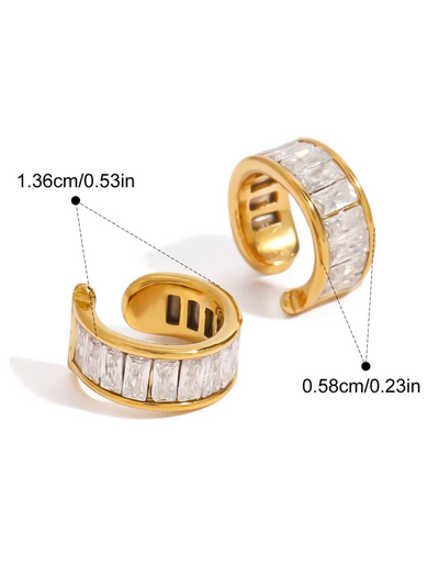 Crystal Cuff Earrings