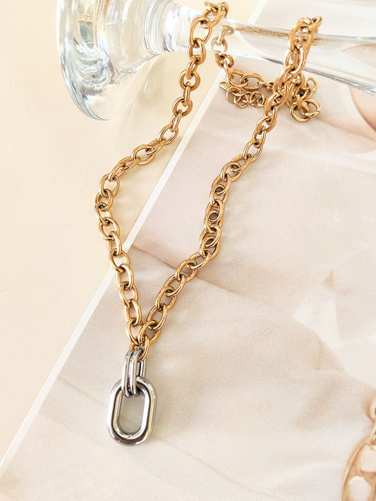 Two Toned Chain Necklace