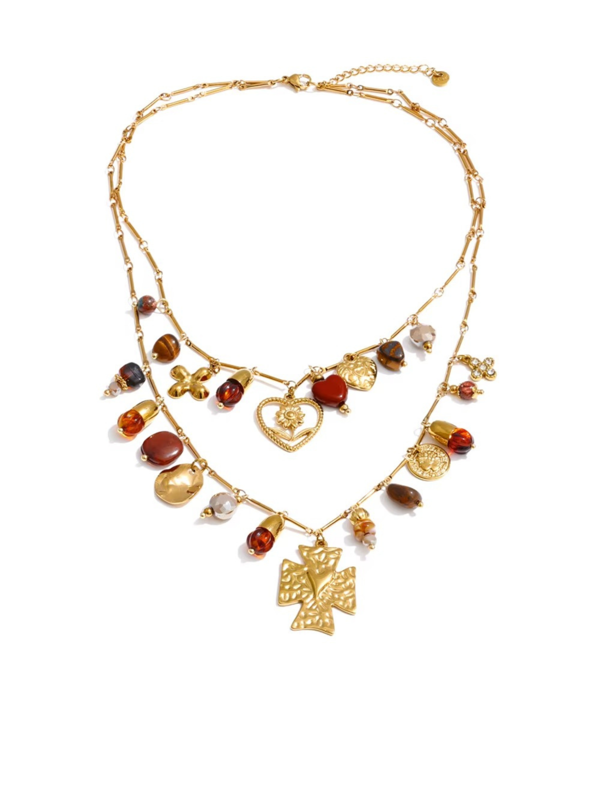 Dual-Layer Emblem Necklace