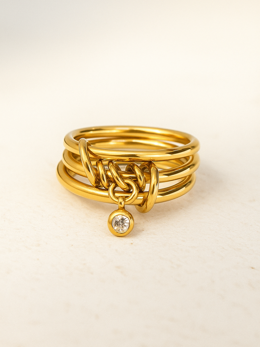 Stackable Ring - Drop Stone