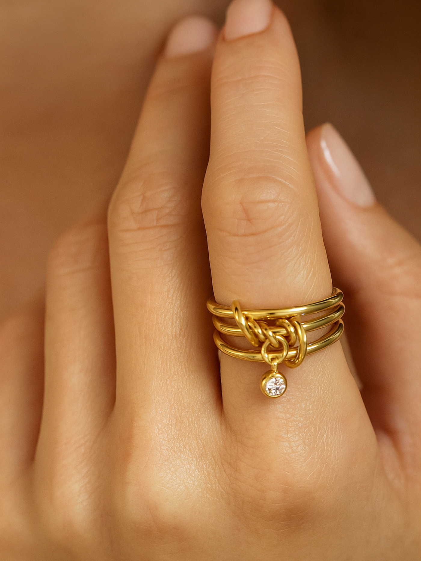 Stackable Ring - Drop Stone