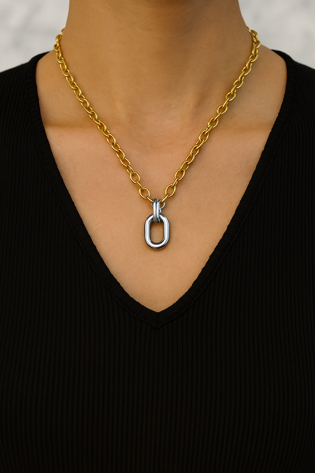 Two Toned Chain Necklace