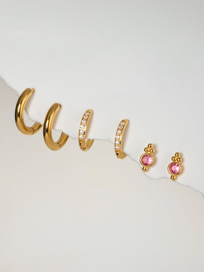 Set of 3 earrings with Bugadi