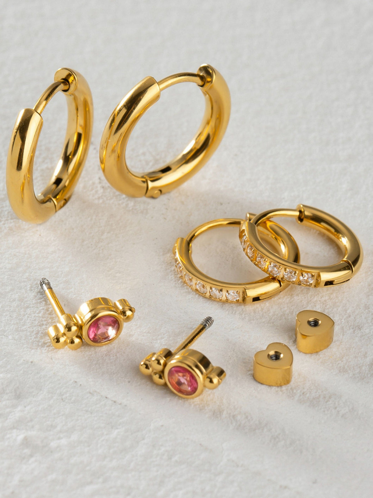 Set of 3 earrings with Bugadi