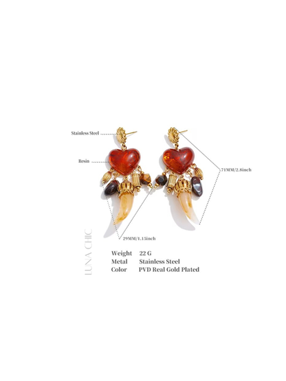 Sacred Heart Statement Earrings