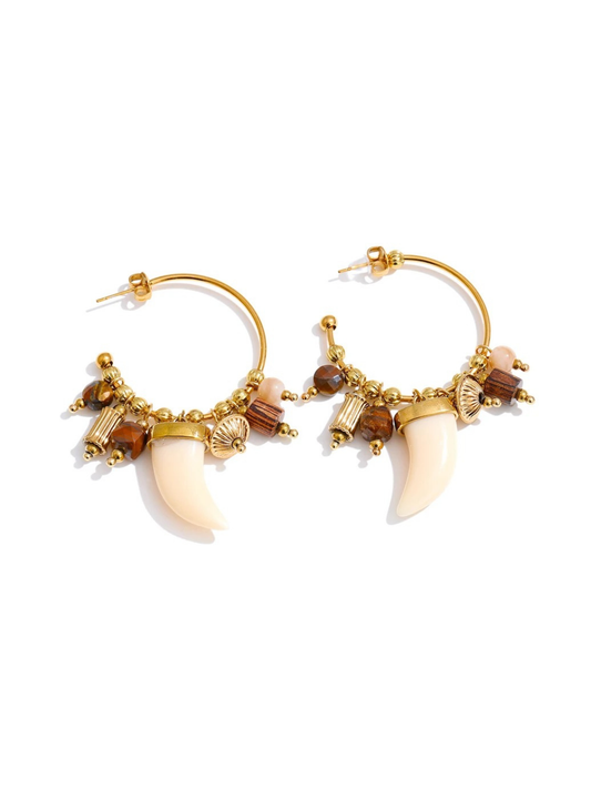 Ivory Tusk Hoop Earrings