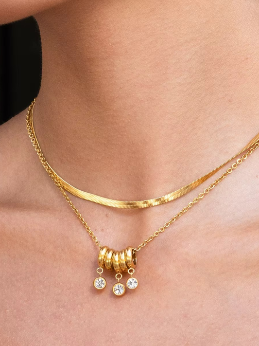 Sparkling Cubic Zirconia Drops Necklace