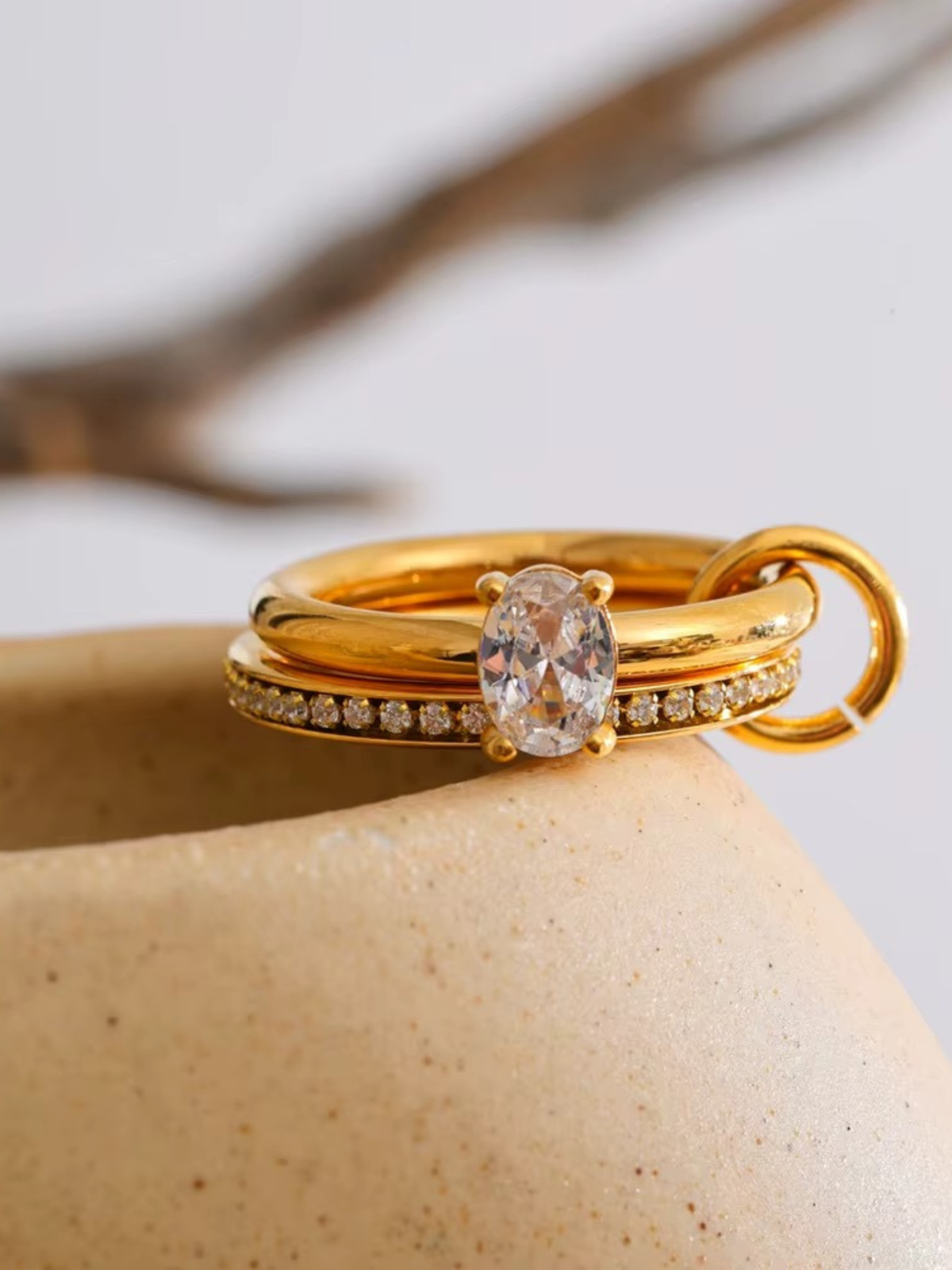 Golden Knot Stackable Ring