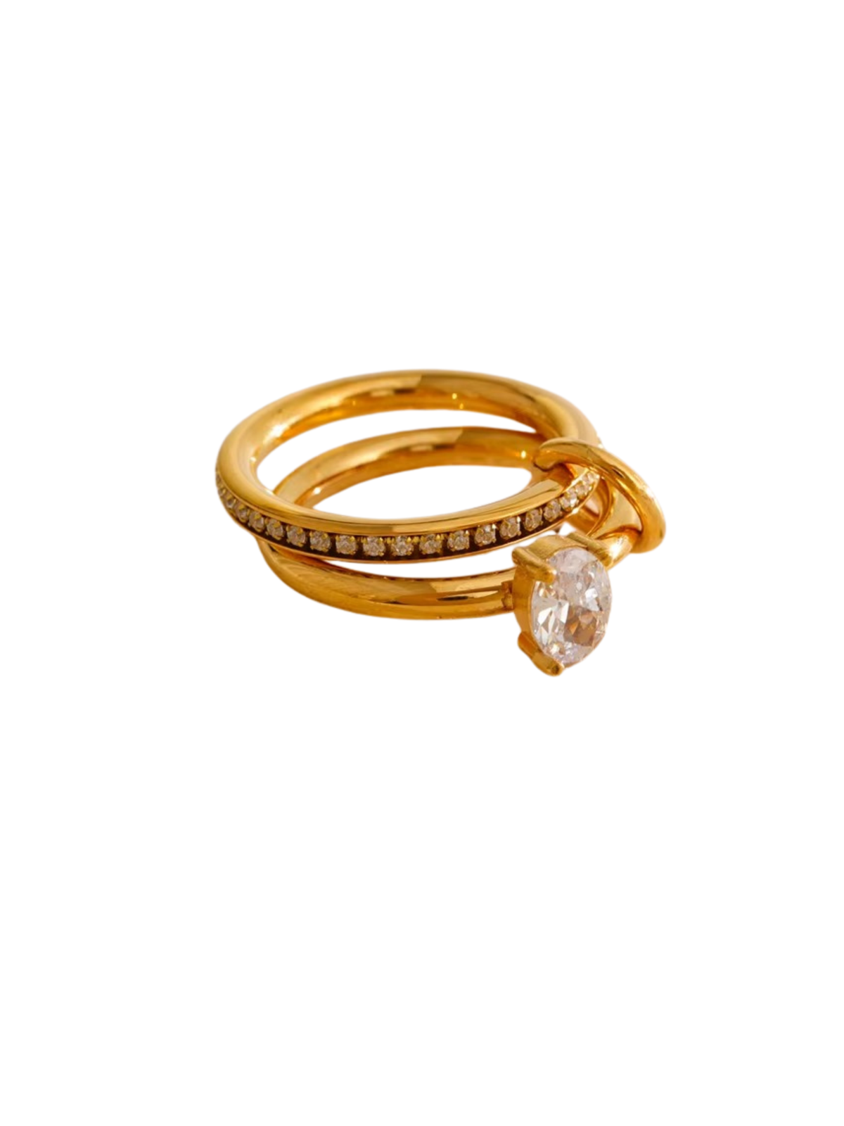 Golden Knot Stackable Ring
