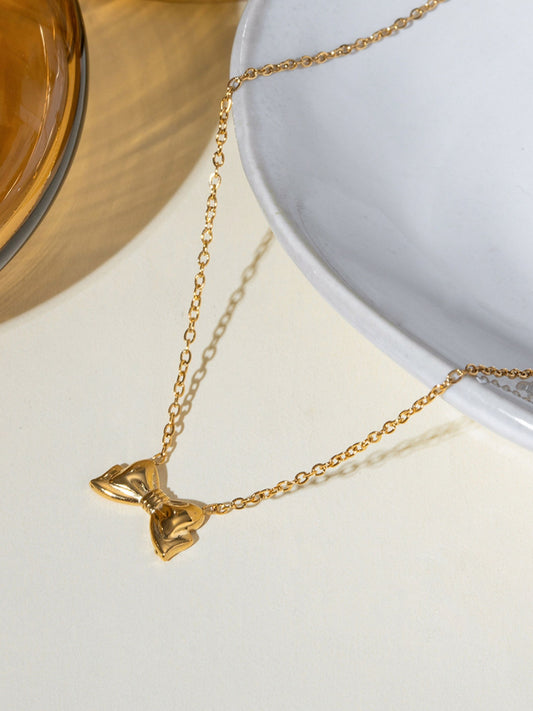 Mini Bow Pendant Necklace