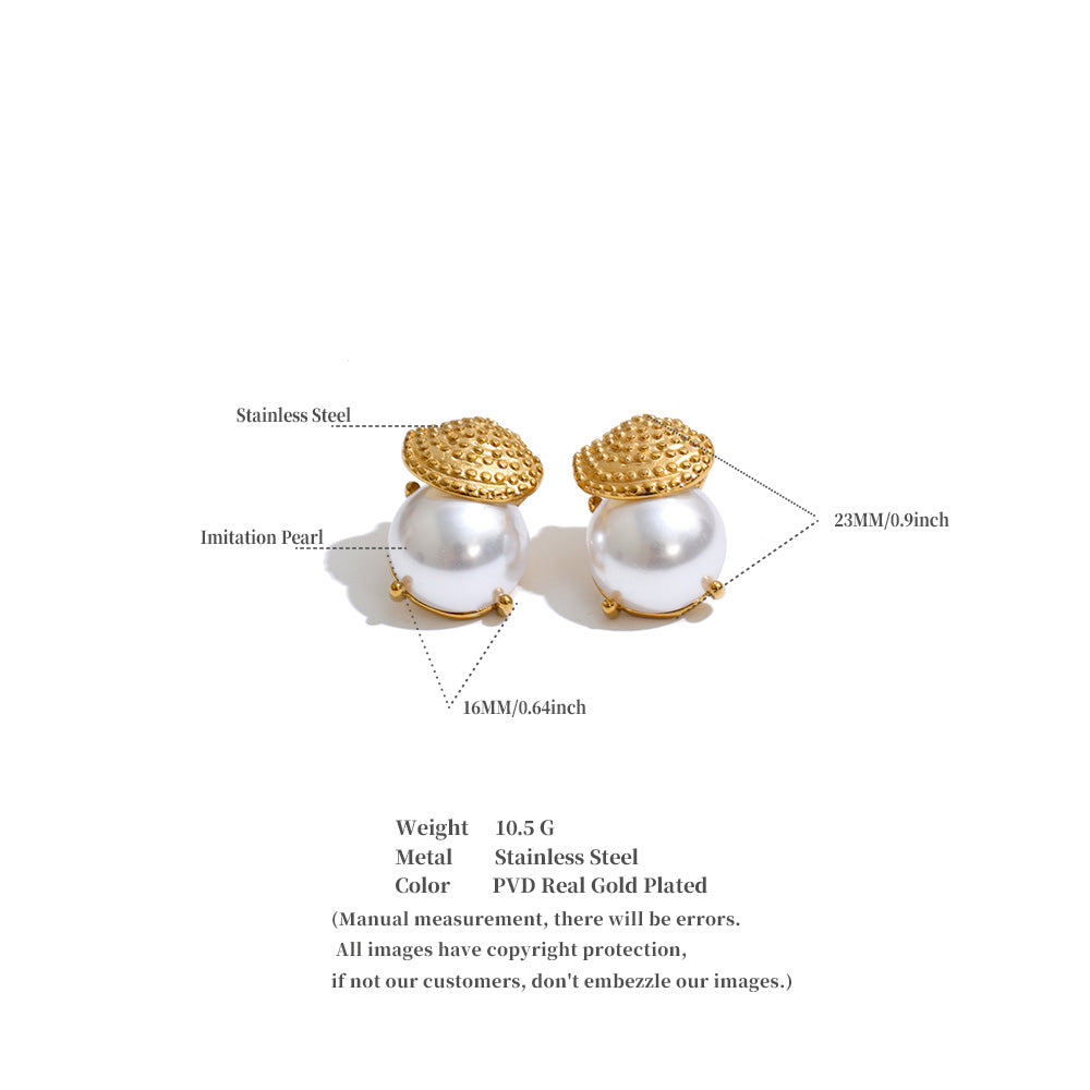 Pearl Halo Stud Earrings