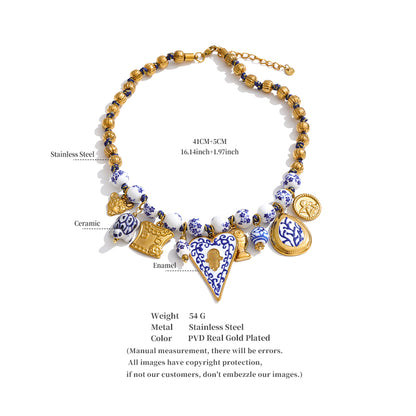 Imperial Blue Charm Necklace