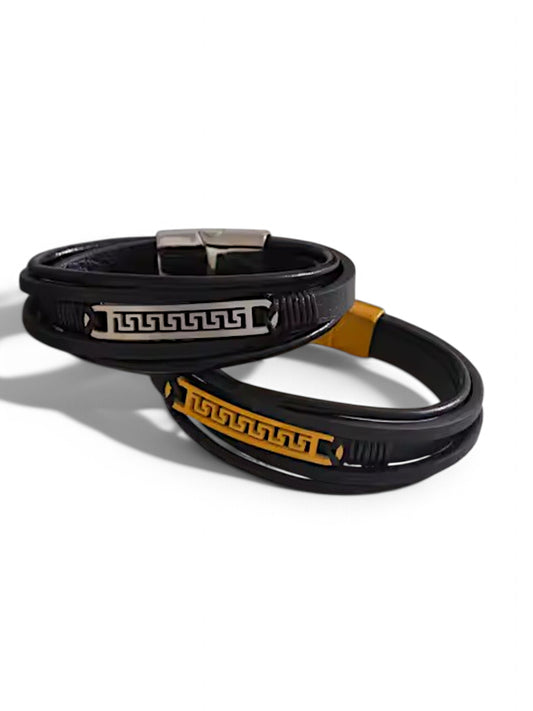 Leo Men's Leather Bracelet