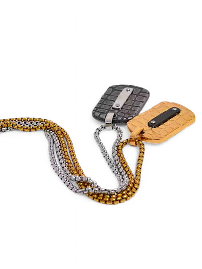 John Men's Square Pendant Necklace