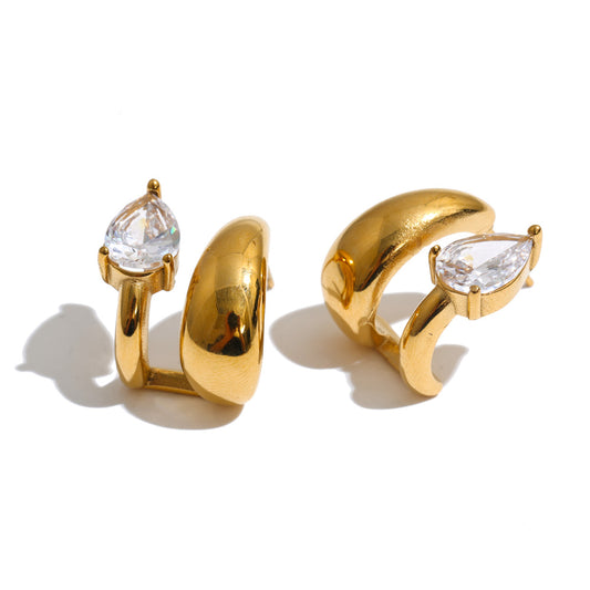 Double-Piercing illusion Earrings