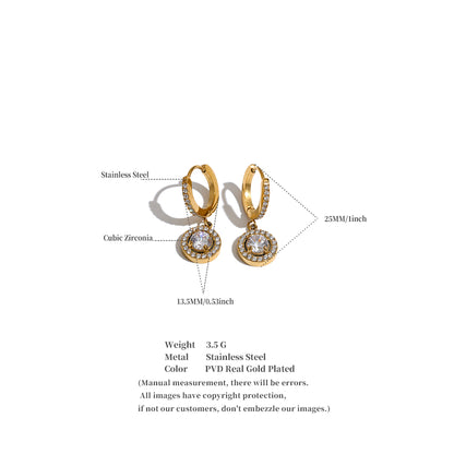 Halo Drop Earrings