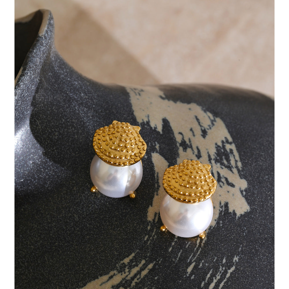 Pearl Halo Stud Earrings