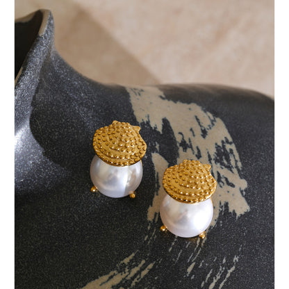 Pearl Halo Stud Earrings