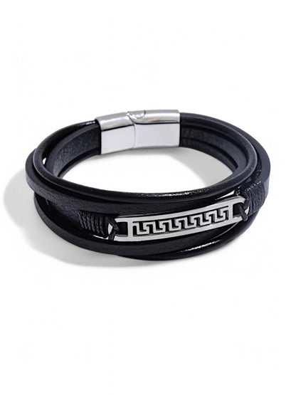 Leo Men's Leather Bracelet