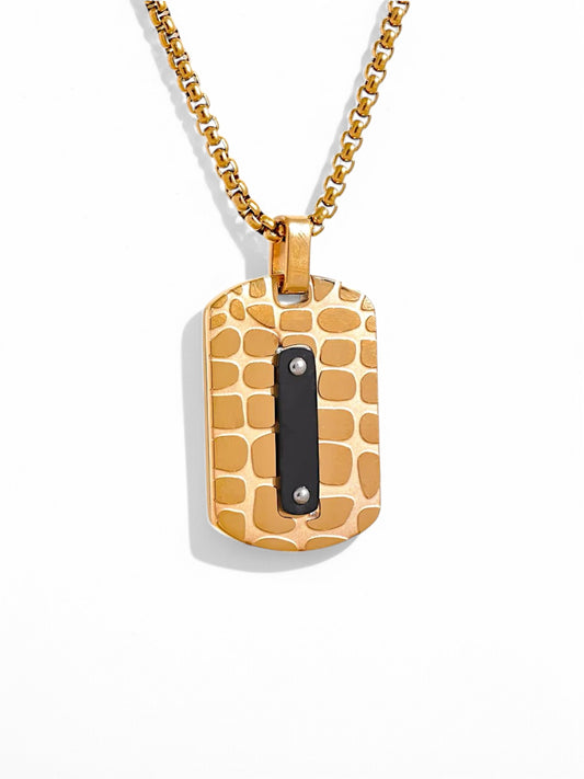 John Men's Square Pendant Necklace