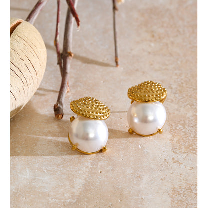 Pearl Halo Stud Earrings