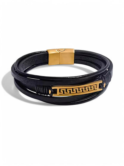 Leo Men's Leather Bracelet