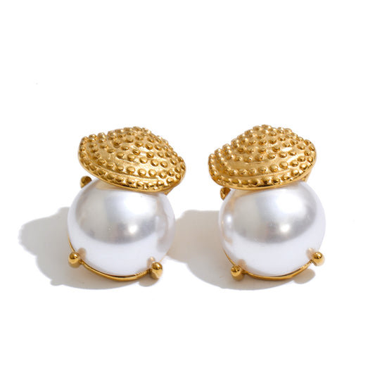Pearl Halo Stud Earrings