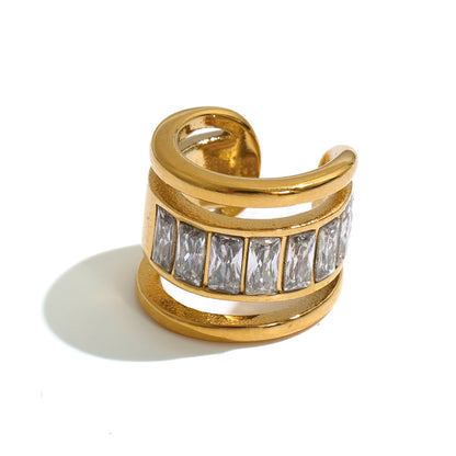 3-Piercing Illusion Ear Cuff