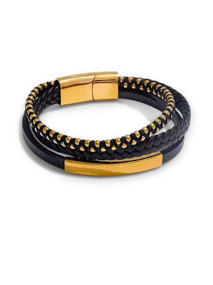 Victor Men's Leather Bracelet