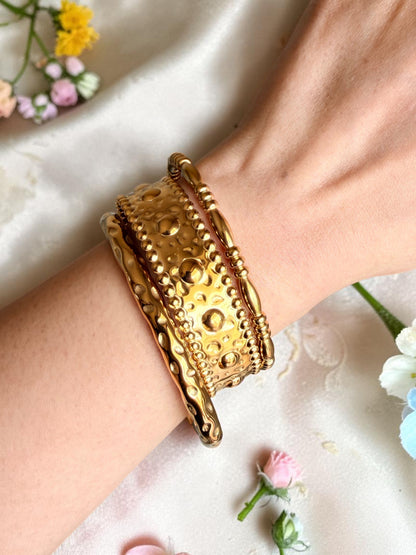 Textured Luxe Trio Bracelet Set