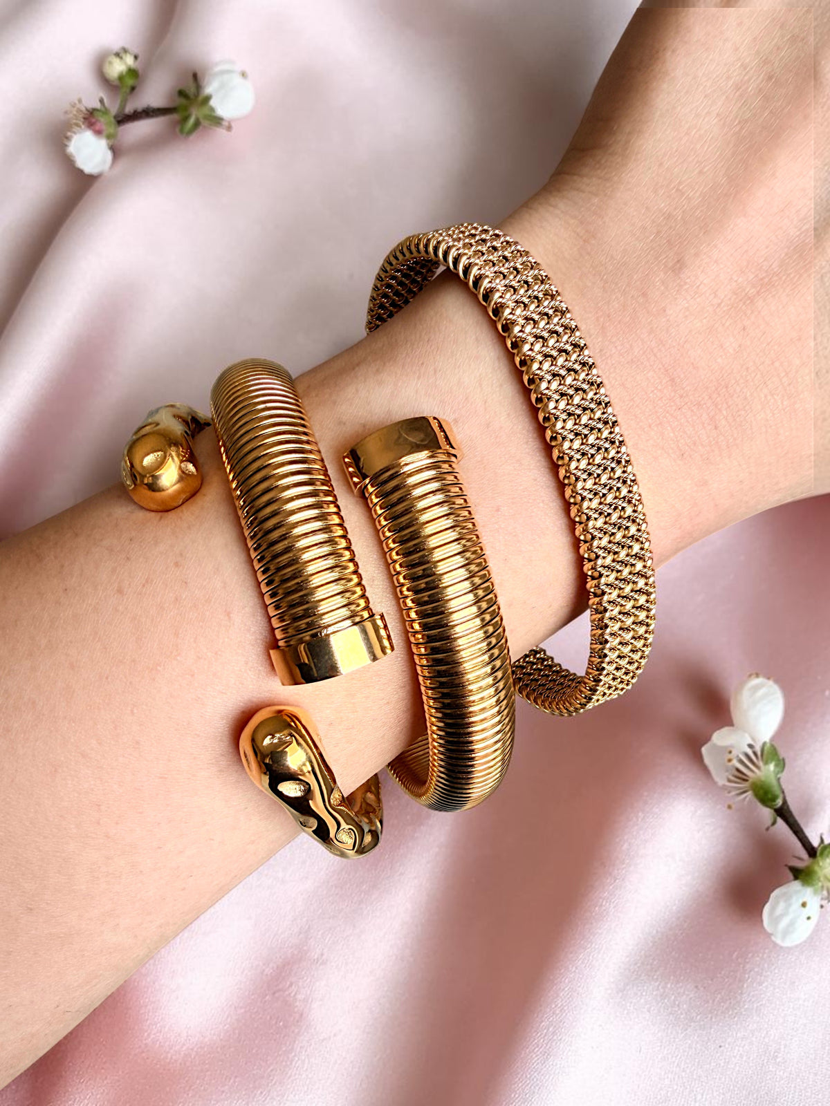 Classic Gold Trio Bracelet Set