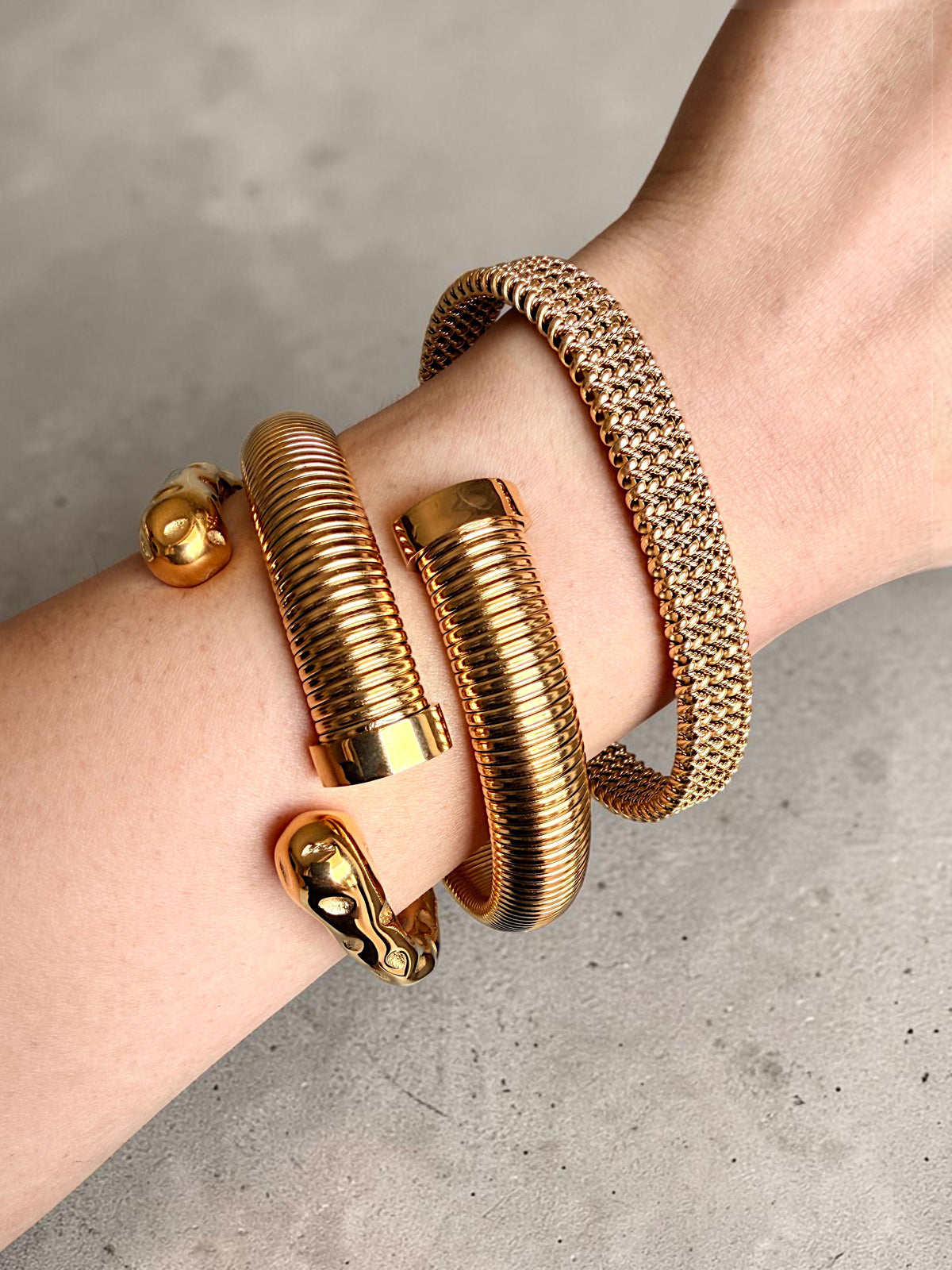 Classic Gold Trio Bracelet Set