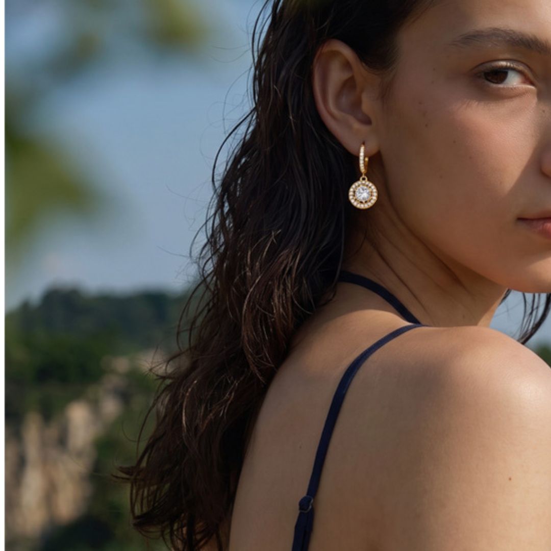 Halo Drop Earrings