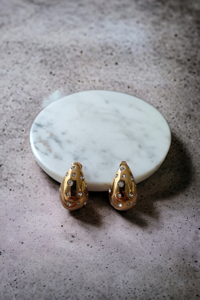 Studded Raindrop Earrings