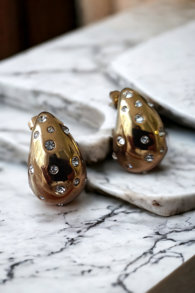 Studded Raindrop Earrings