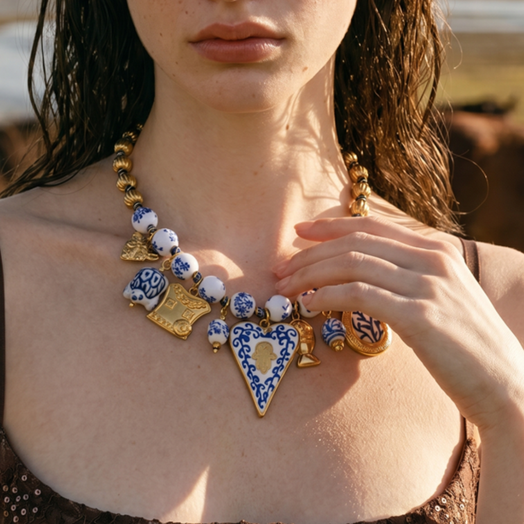 Imperial Blue Charm Necklace