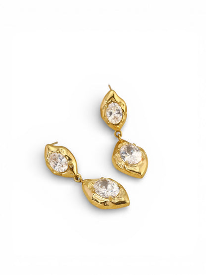 Duo Stone Earrings