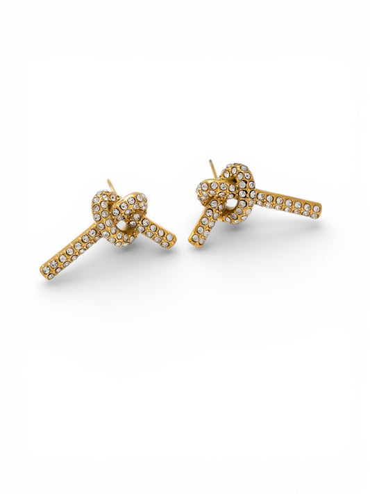 Crystal Bow Earrings