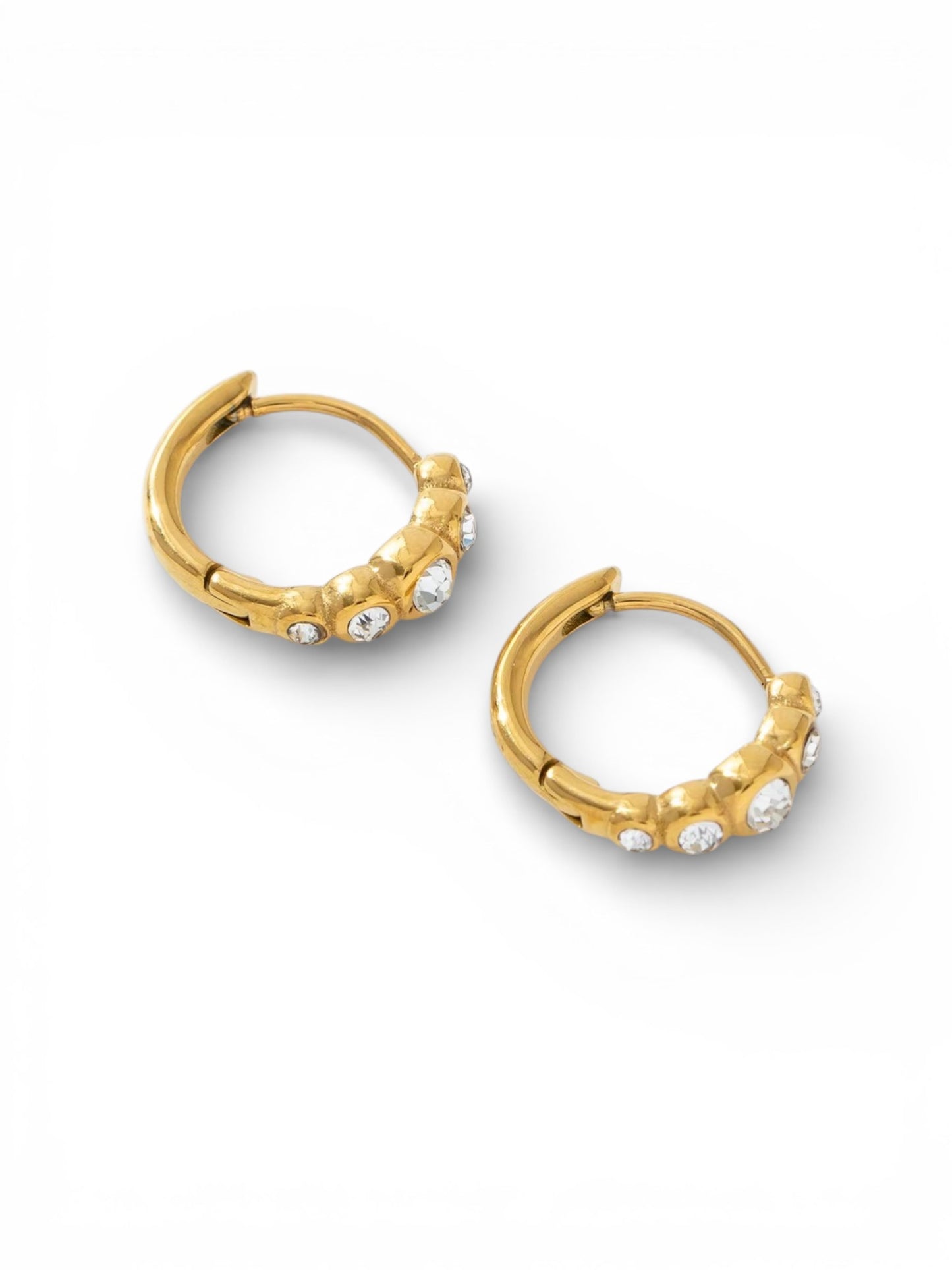 Tria Crystal Mini Hoops