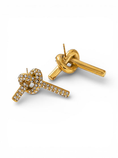 Crystal Bow Earrings