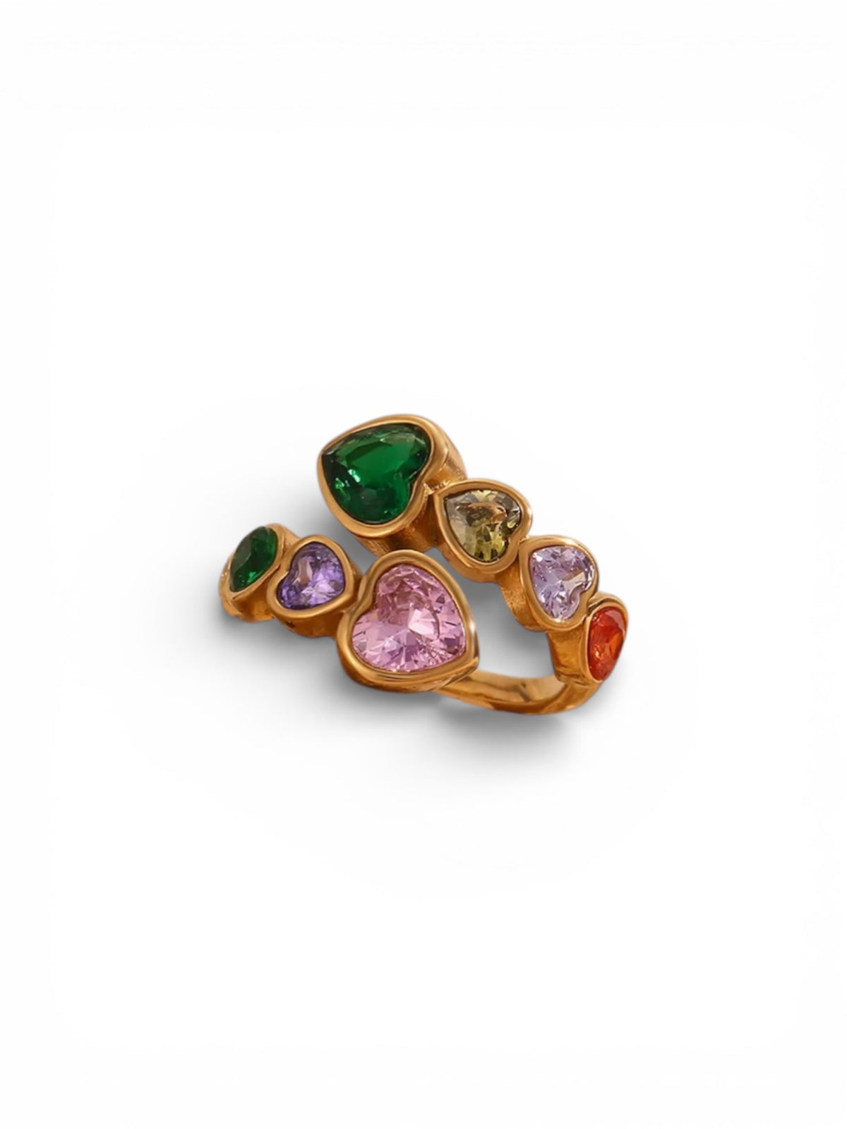 Rainbow Heart Ring