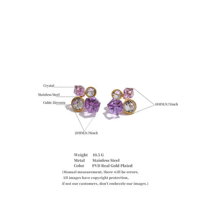 Cube Crystal Earrings