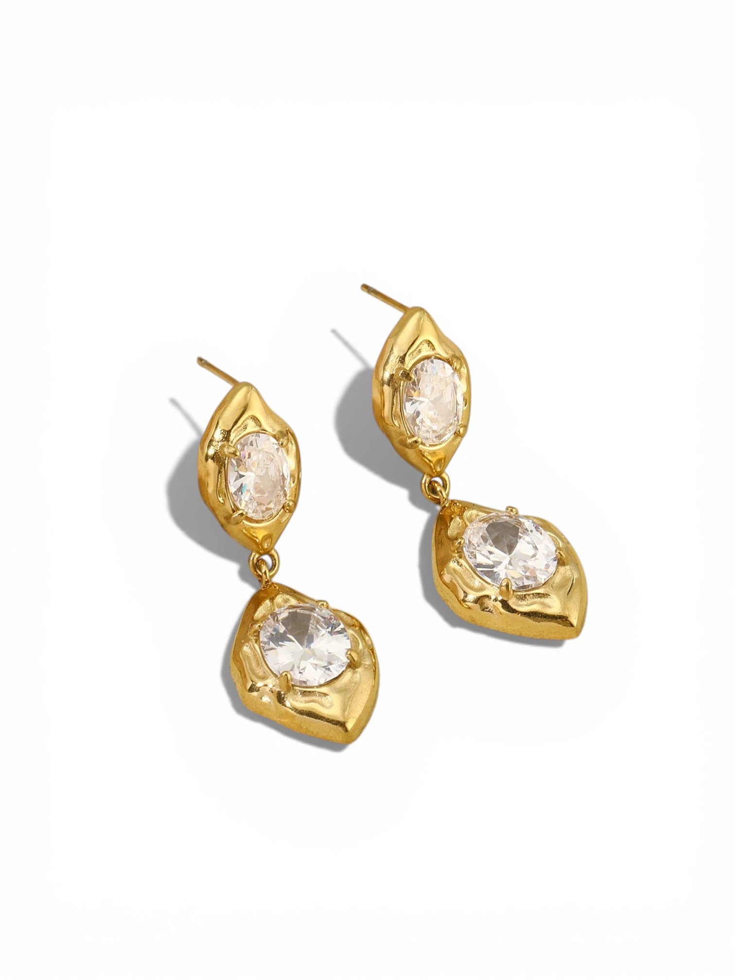 Duo Stone Earrings