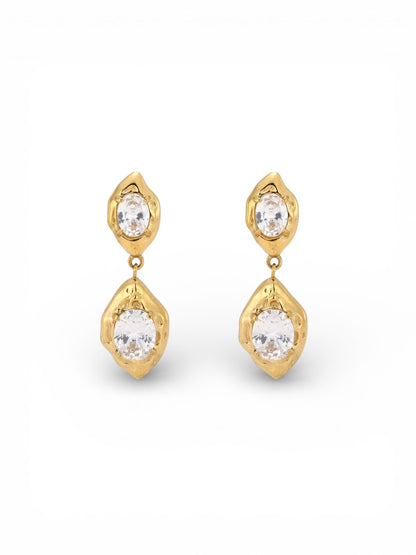 Duo Stone Earrings