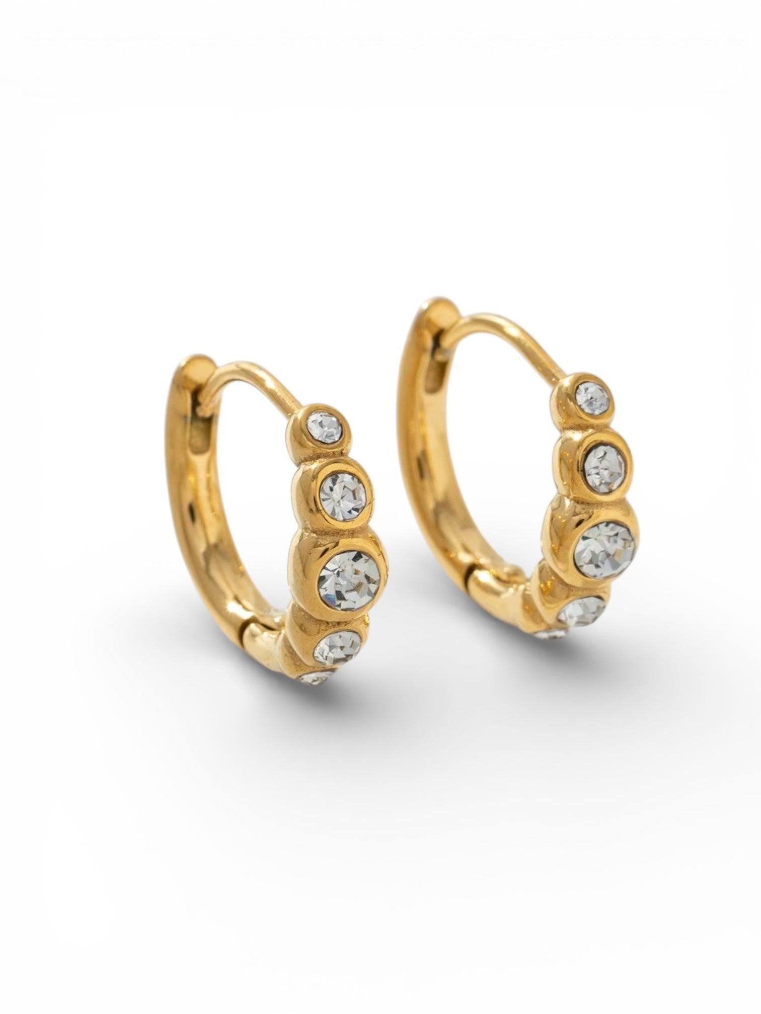 Tria Crystal Mini Hoops