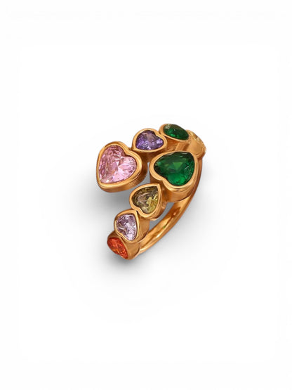Rainbow Heart Ring